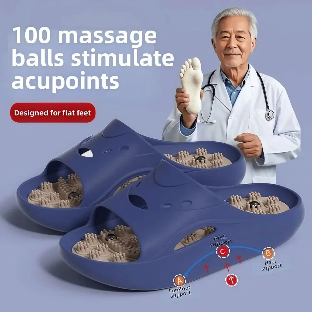 Akupressur-Massage-Hausschuhe für Herren, geruchshemmende Sandalen mit weicher Sohle, leichte, rutschfeste Hausschuhe zur Linderung von Ermüdungserscheinungen – Detail 4