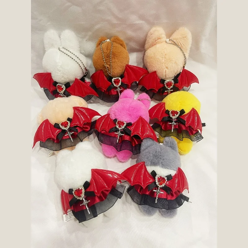 SKZOO Flow のぬいぐるみペンダント 子供用 ハロウィン 悪魔の羽 クリスタルマント バックパックペンダント ストレイキッズペンダント クリスマス
