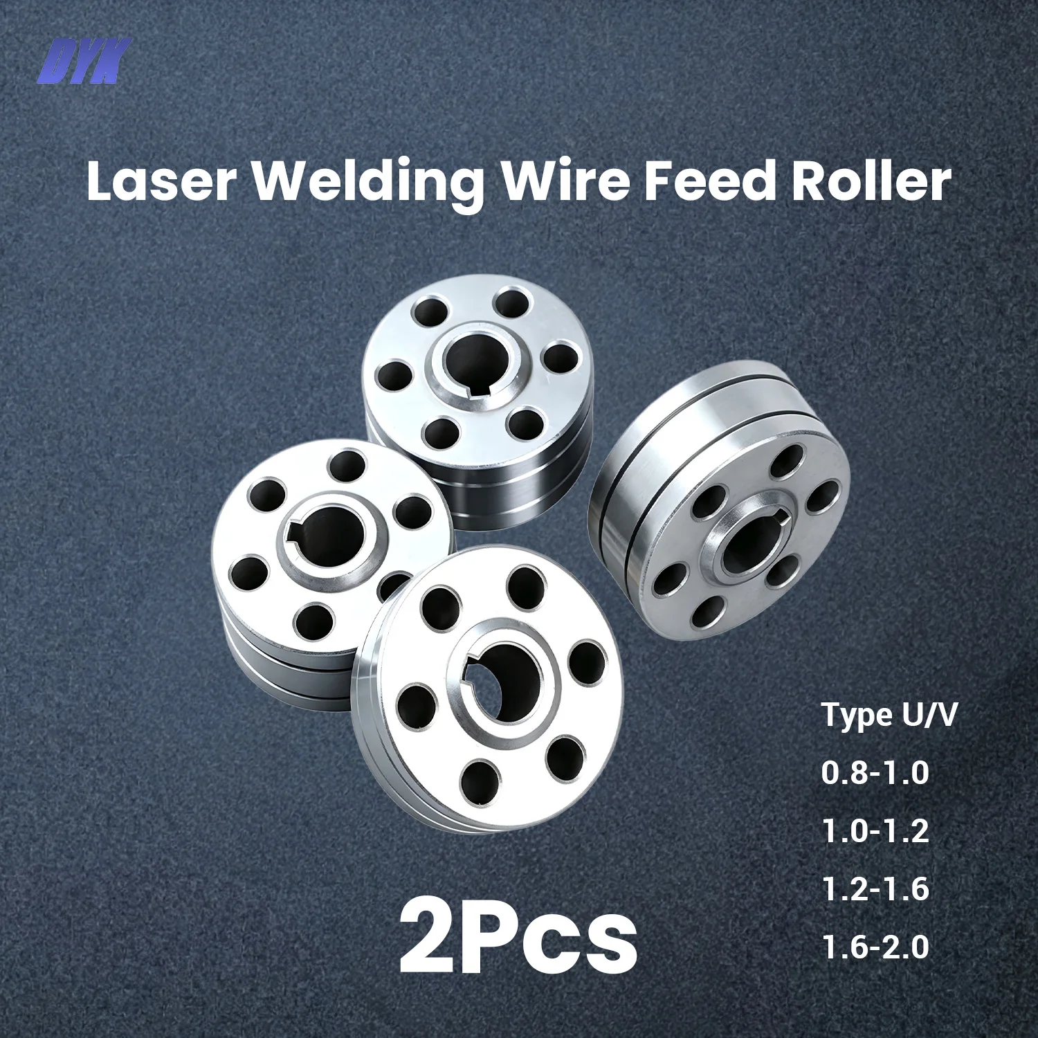 2Pcs V-groove/U-groove Welding Wire Feeder Roller 0.8-2.0mm 37*10*15mm Wire Feeding Wheel for Welding Wire Feed Machine