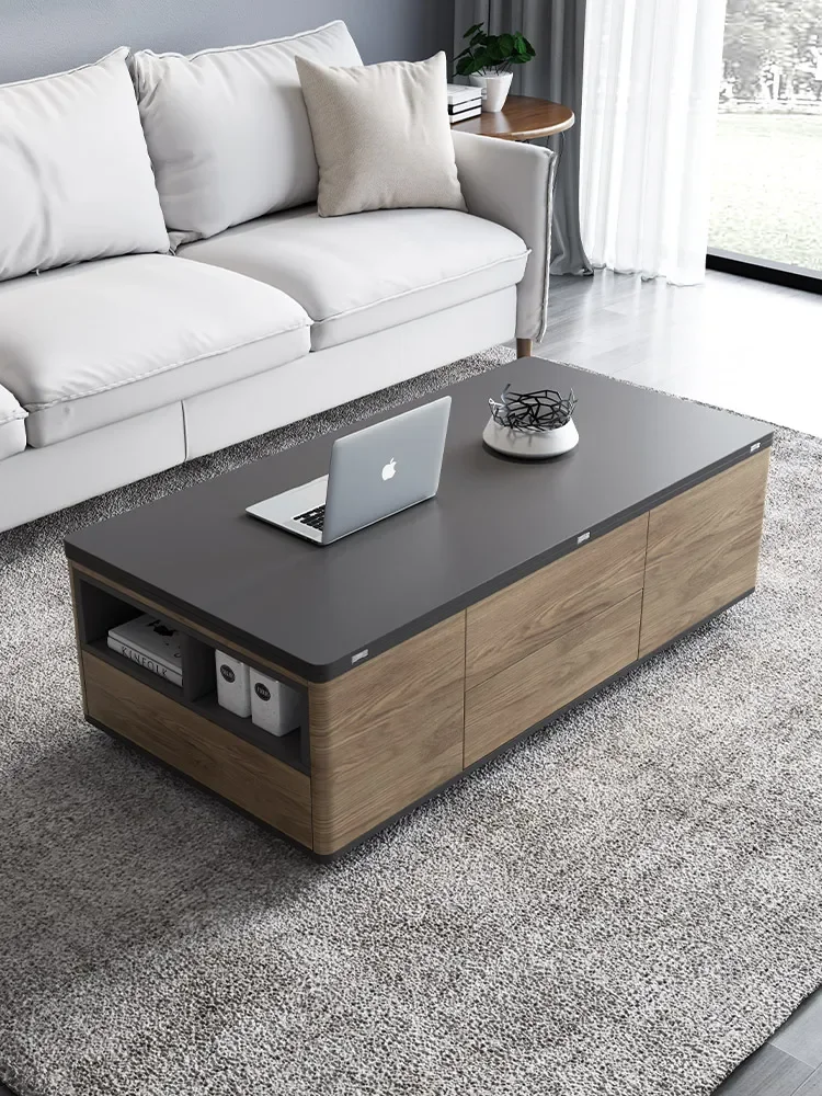 Modern minimalist home living room coffee table stool Multi-functional lifting furniture