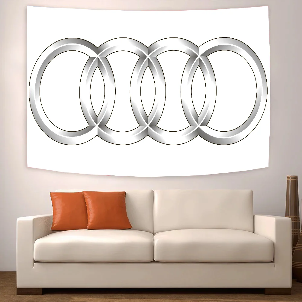 A-audi Logo Outdoor Decor Home Decoration Custom Flag to Hang Decorative Flags for Rooms Flags and Banners Decorations Garden