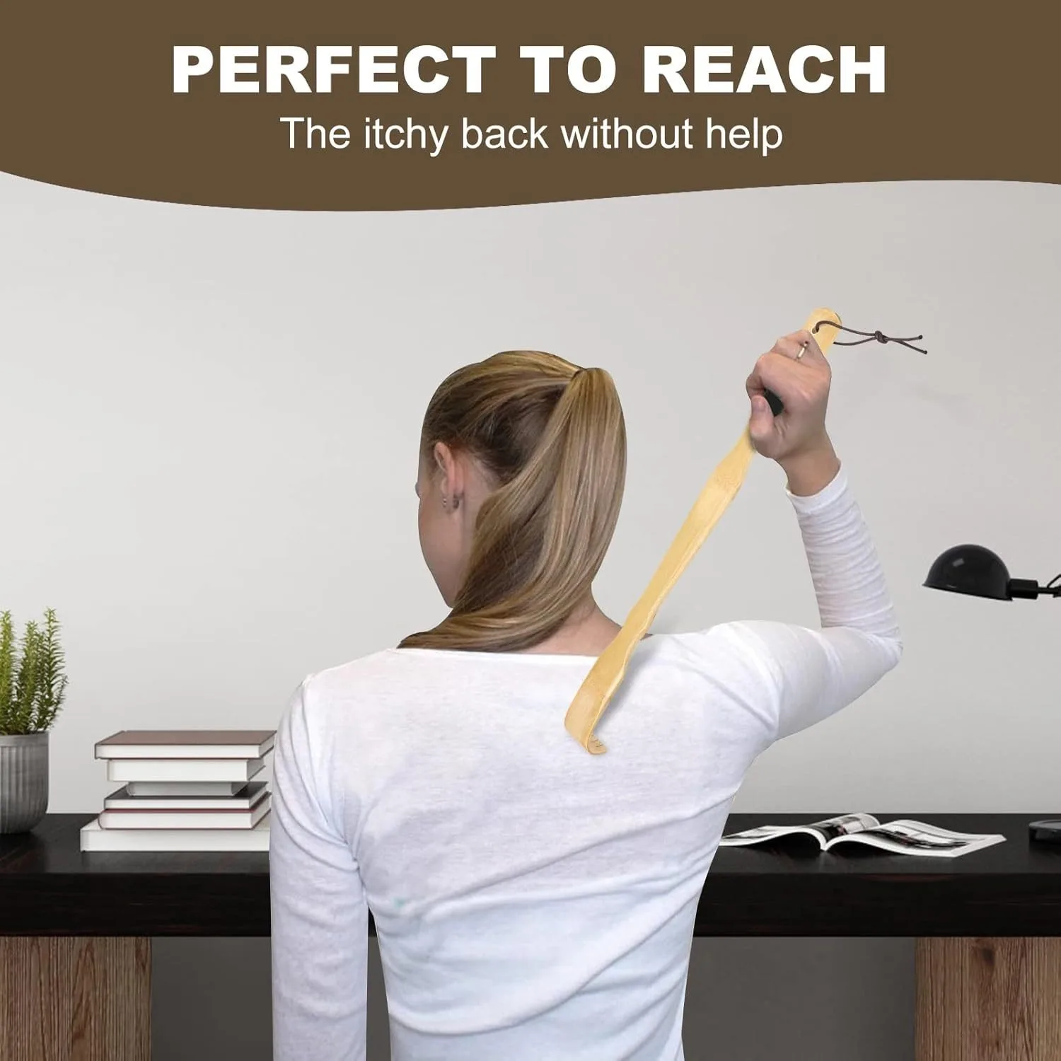 3-Pack Bamboo Back Scratcher | Extra Long Handle for Self Massage & Itch Relief, gift for the elderly