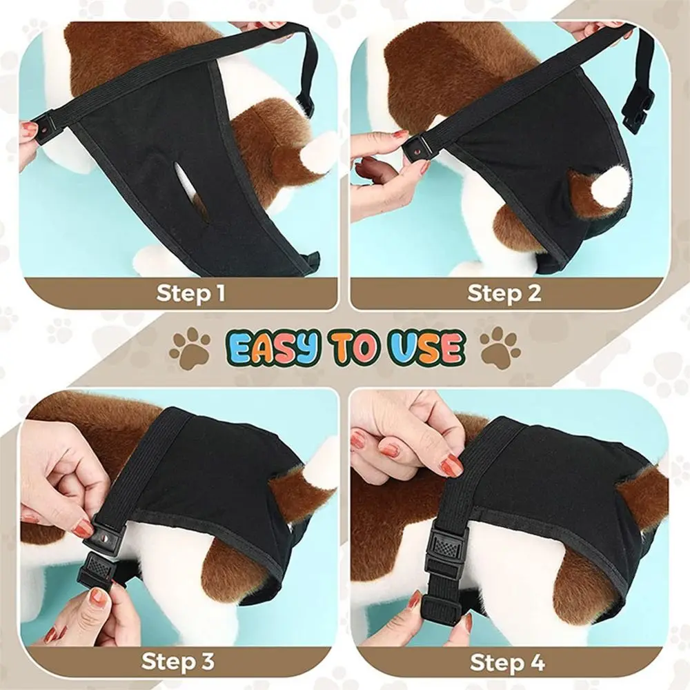 Breathable Menstrual Period Underwear Briefs Physiological Pants Dog Shorts Panties With 3 Diapers Pet Sanitary Pants