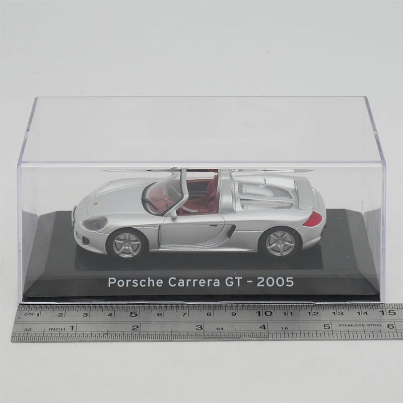 Diecast 1:43 Scale Porsche Carrera GT 2005 Simulation Alloy Car Model Static Display Collectible Toy Gift Souvenir Decration