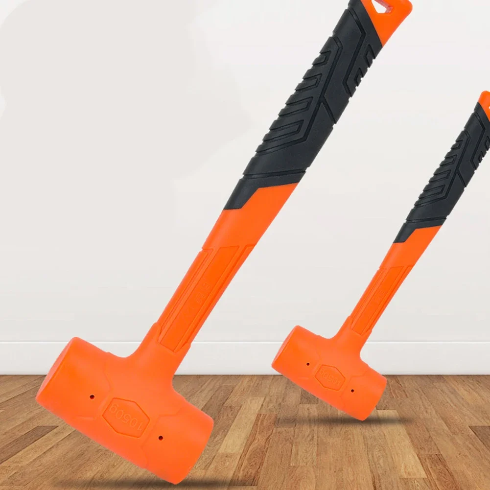 0.5LB/1LB High Quality Rubber Hammer Steel Shot Filled PVC Rubber Dead Blow Hammer Non-Marring & Spark-Free For Tile/Wood/Auto