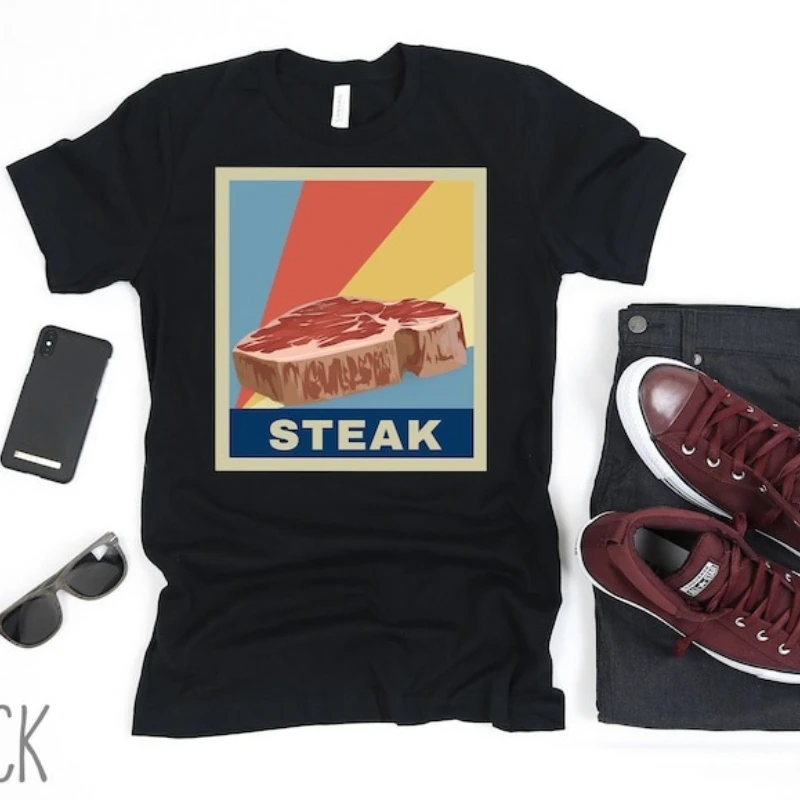 

Funny Steak Novelty Gag Gift Grilling Shirts | BBQ | Grilling | Men Clothing Harajuku Graphic T Shirts Streetwear Cotton Tees