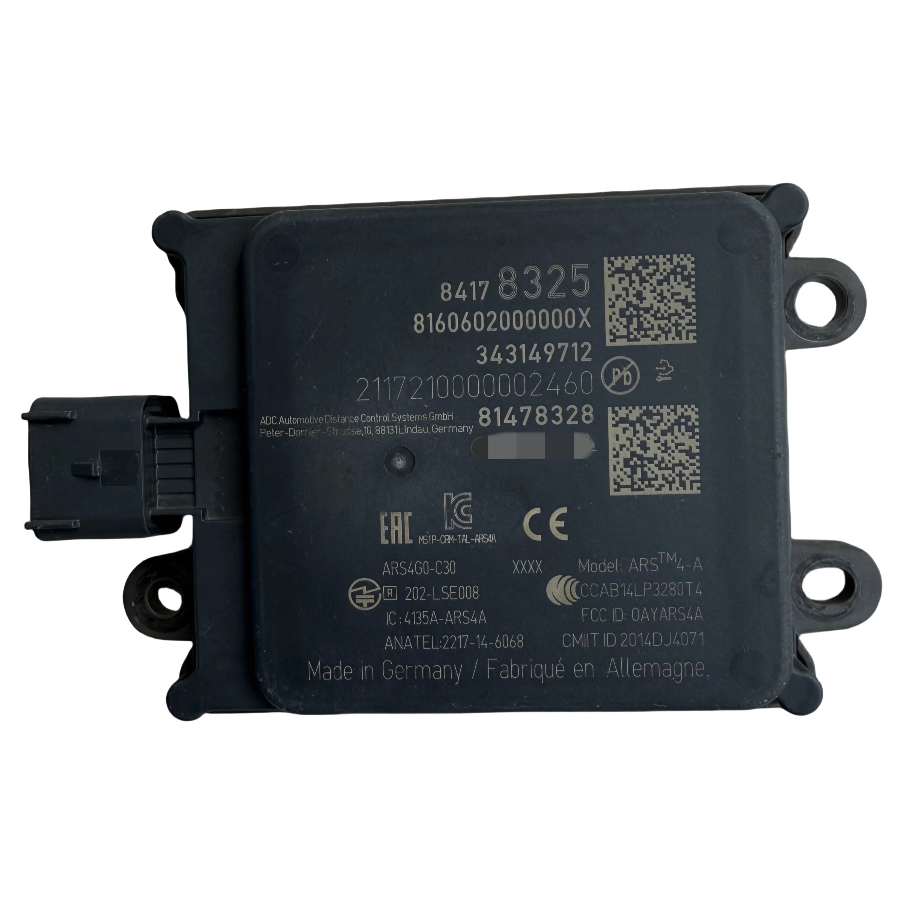 

17-21 OPEL VAUXHALL BUICK 84178325 Cruise Control Sensor Radar Module OEM