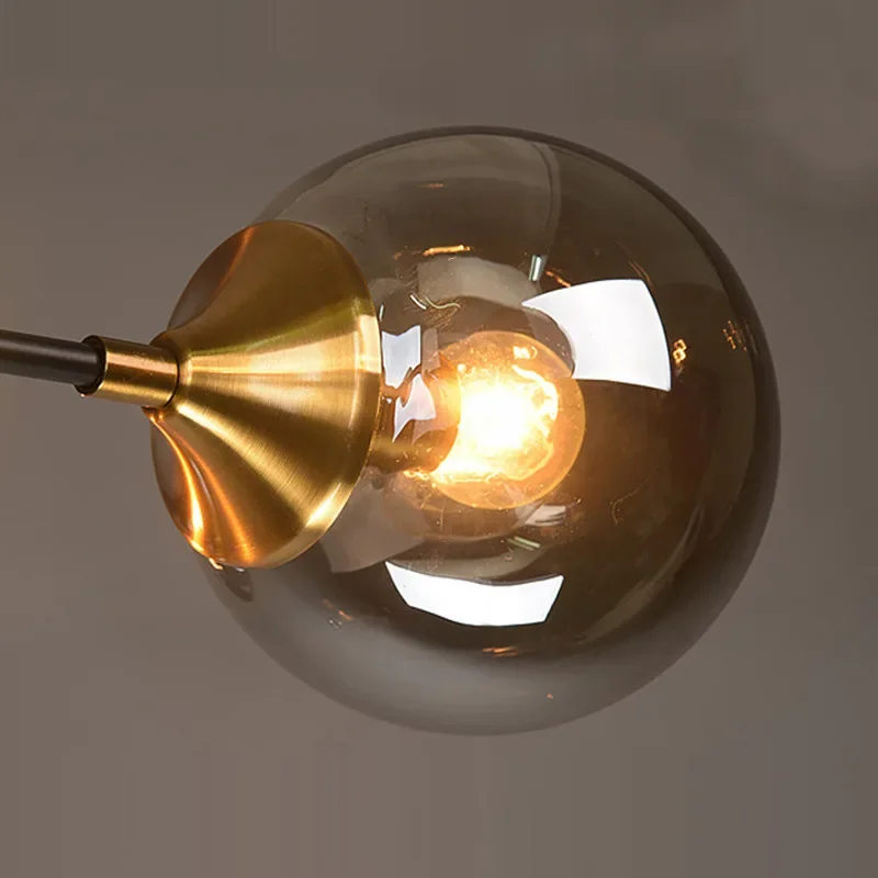 Imagem -06 - Modern Glass Ball Led Pendant Lights Lustre de Teto Retro Gold Home Decor Luminárias Penduradas Quarto de Jantar