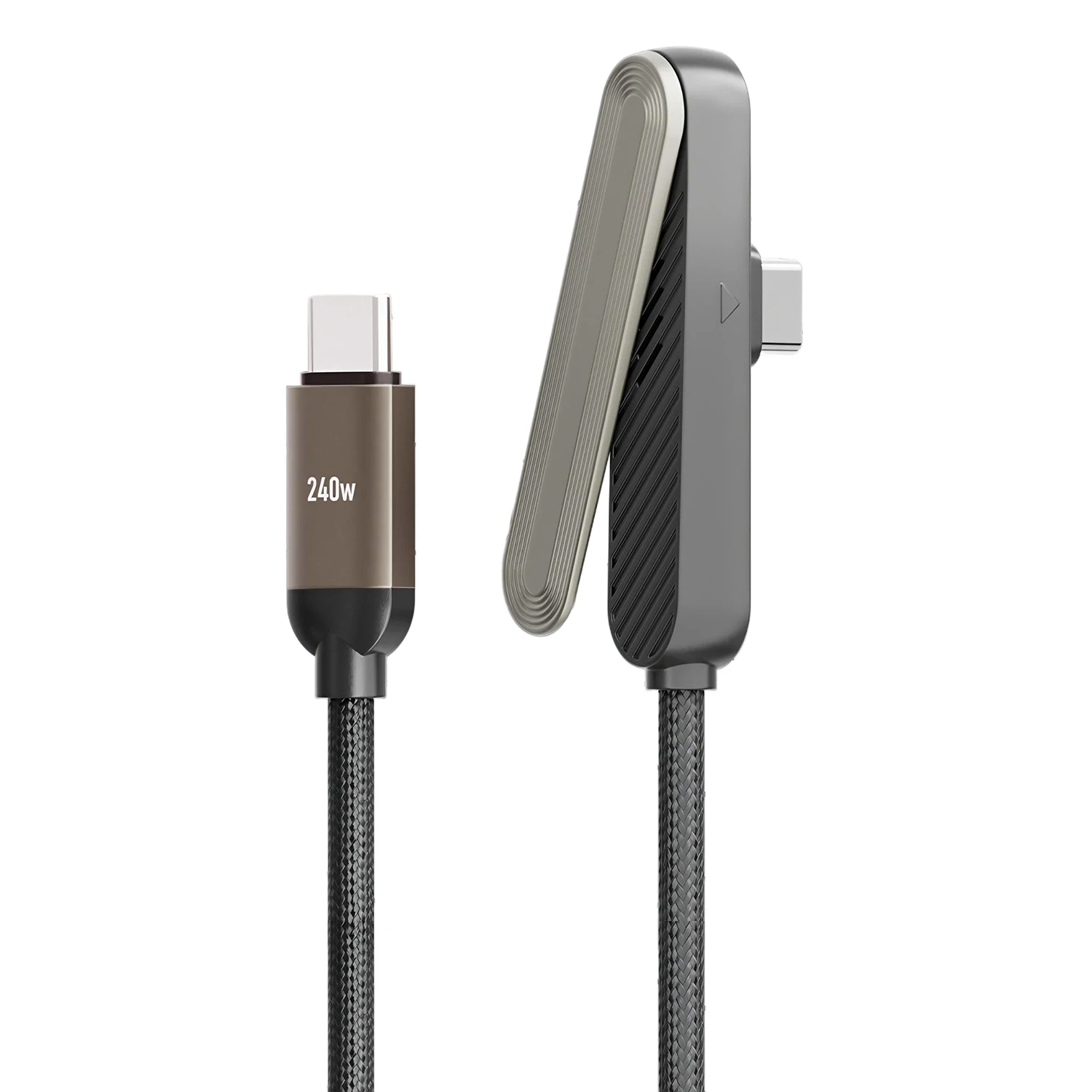 240W USB C to C Charge Cord Fast Charging Data Cable with Foldable Desktop Holder Stand 2 in 1 for iPhone17 16 15 Samsung Xiaomi