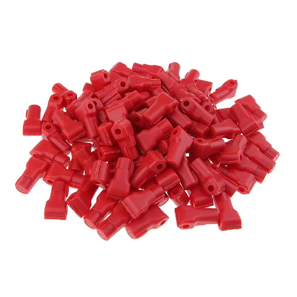100pcs Red Retail Shop Security Display Hook Anti Sweep Theft Stop