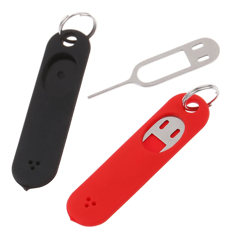 1 個ユニバーサル紛失防止カードピン Sim カードリムーバートレイイジェクトツールカバー付き