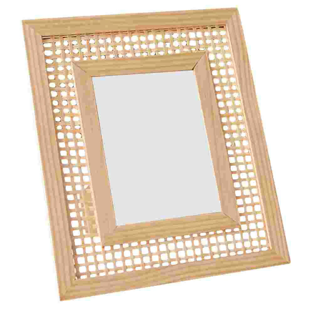 

Hanging Photo Frame Table Top Decor Woven Picture Decorate Wicker Rattan Wedding Classic Picture Frames Wood