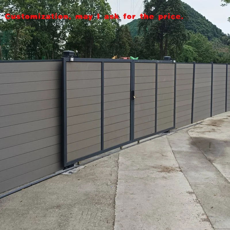 

custom.6*6ft Customize Size Wpc Composite Fencing Resistance Waterproof Fence Carries Sliding Garage Exterior Yard