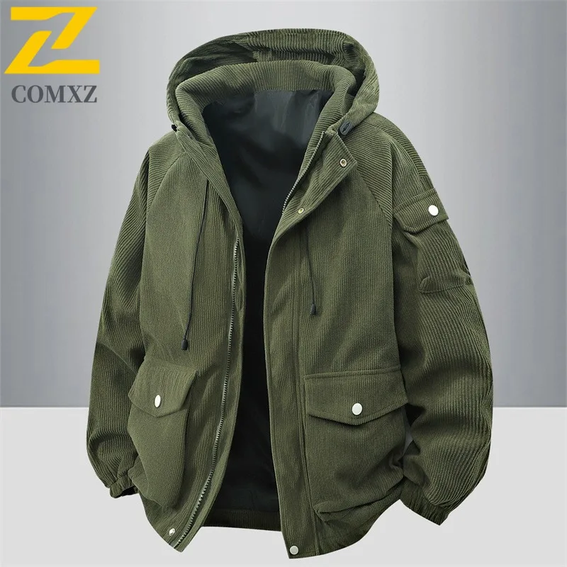 

COMXZ Мужская уличная куртка премиум-класса с капюшоном для альпинизма, ветрозащитная куртка, повседневная легкая осенняя верхняя одежда в уличном стиле