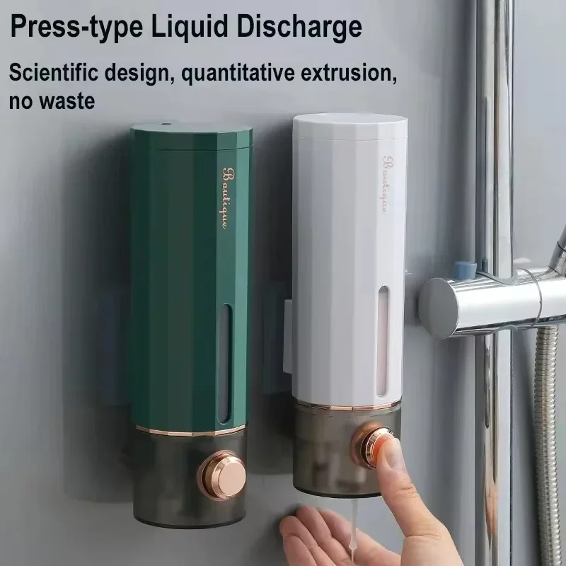 Wall Mounted Soap Dispenser Hole-less Hand Sanitizer Wall Mounted Dispenser Home Hotel Shower Gel Shampoo Cartridge