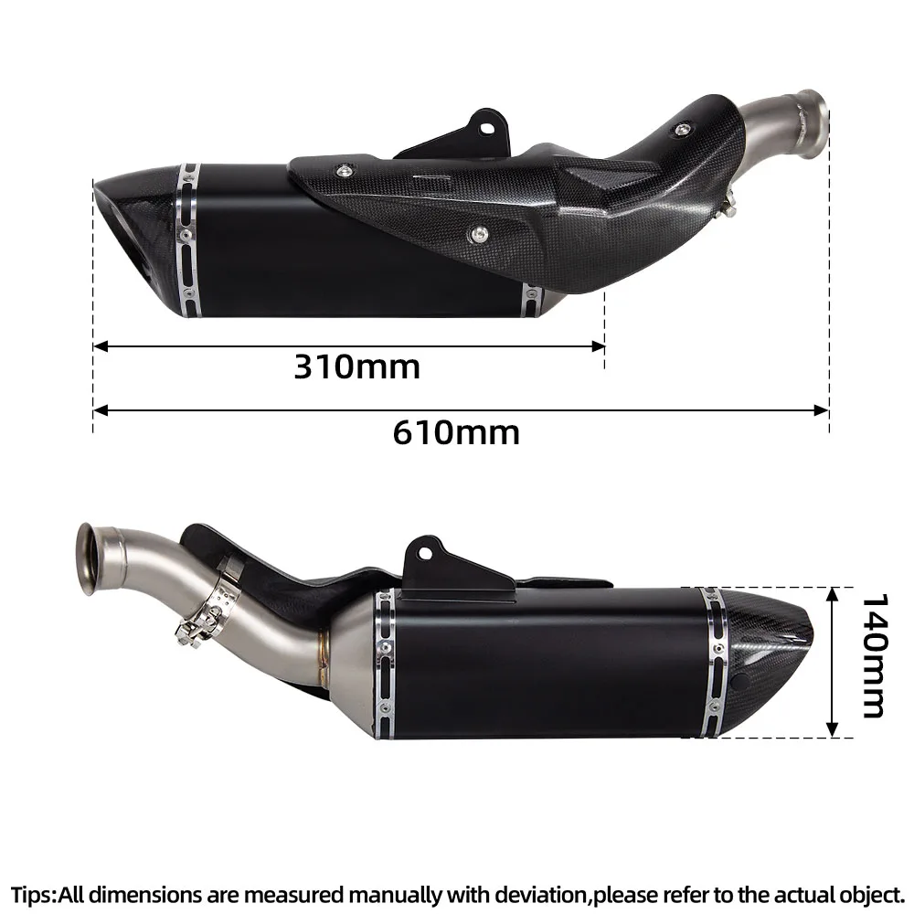 Slip on Line Motorcycle Exhaust Modify Carbon Muffler with DB Killer For CFMOTO 800NK 800 NK and DUKE790 DUKE 790