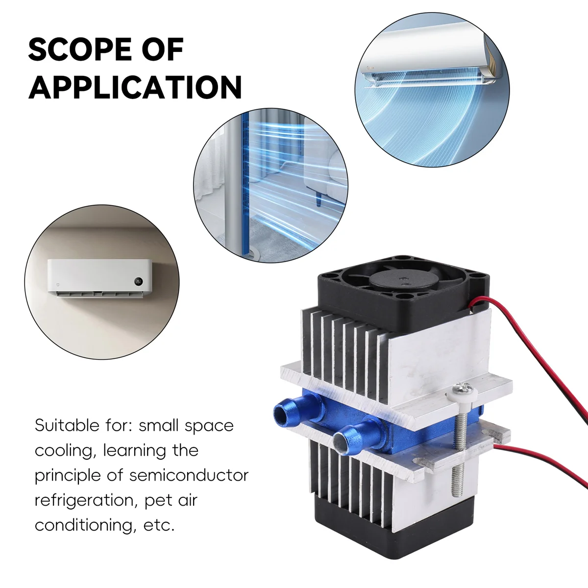 En venta, 1 Juego de Mini aire acondicionado DIY, Kit termoeléctrico Peltier, sistema de refrigeración + ventilador para herramienta doméstica