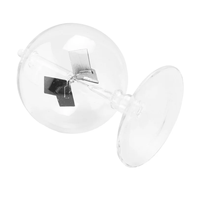 

B87B-2X Solar Crookes Radiometer Glass Windmill Handmade For Party Home Decoration Gift Transparent