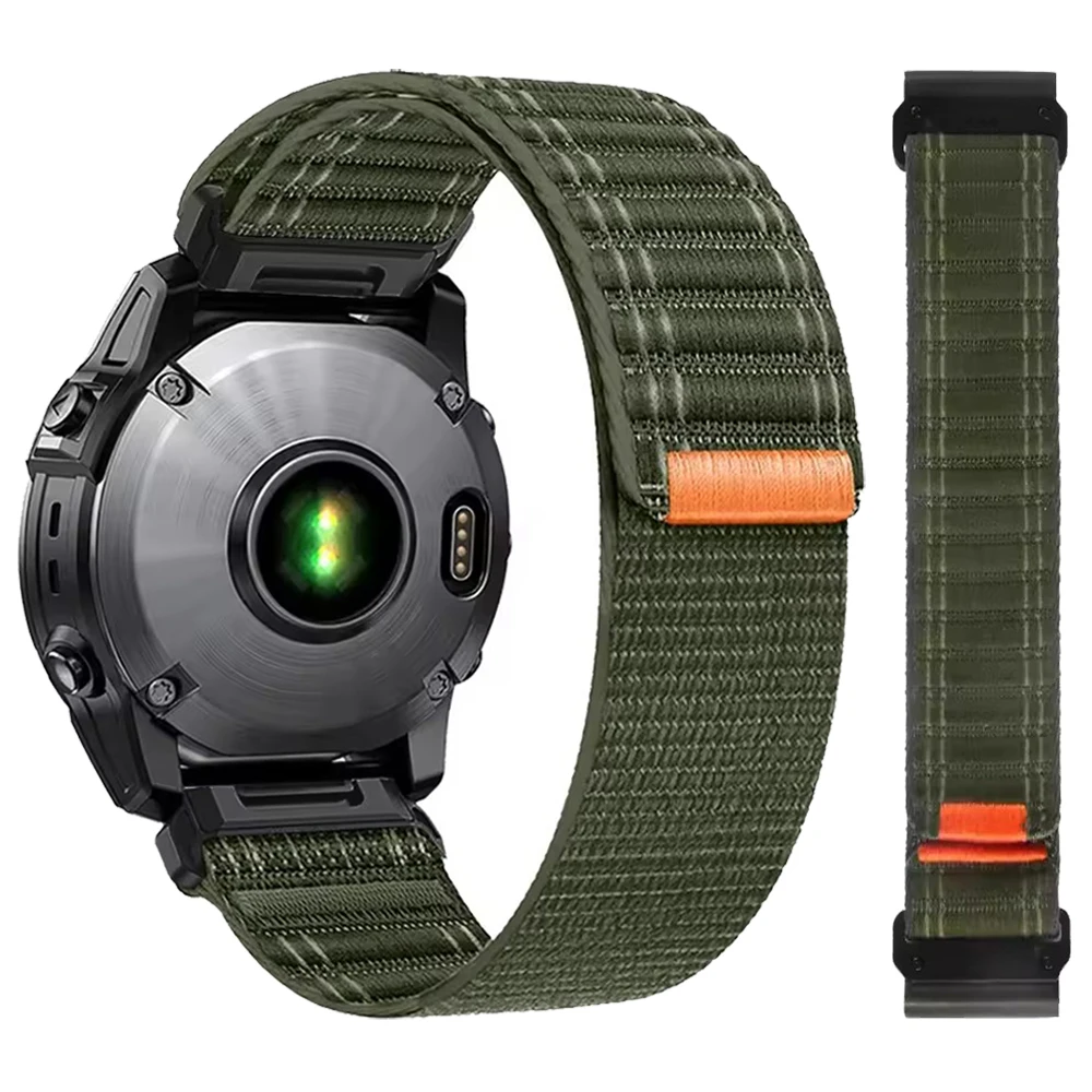 26 22mm Nylon-Armband für Garmin Tactix 8 7 Pro Delta Bravo Uhrenband für Quatix 8 47mm 51mm AMOLED QuickFit Sport Gewebtes Armband