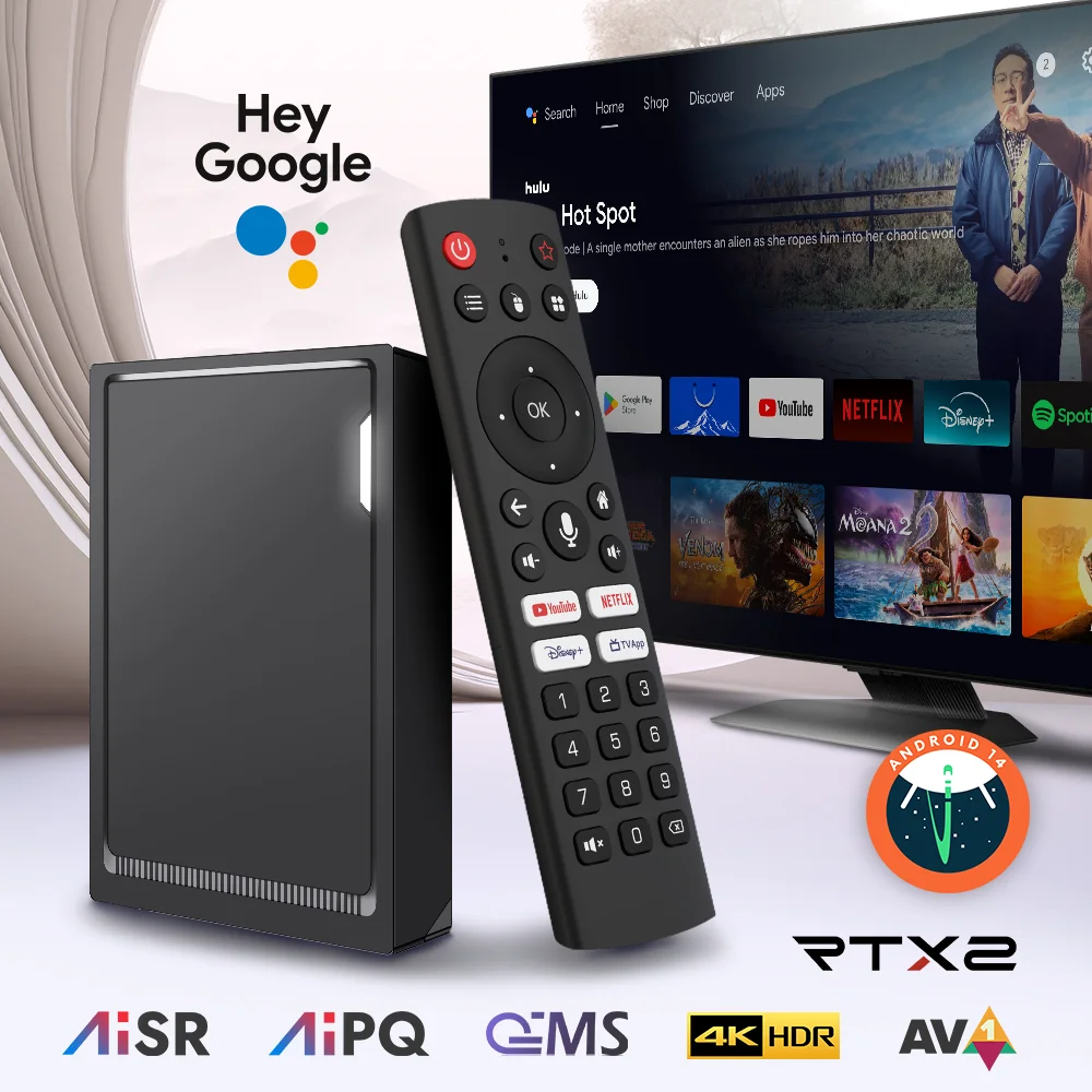 VONTAR RT-X2 Android 14 TV Box 4GB 32GB 64GB Realtek1325 Support AI-PQ AI-SR 1000M 2T2R Wifi5 BT Media Player Set Top Box