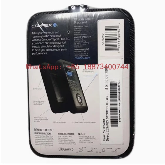 Compex Sport Elite 3.0 Strength Endurance Training Muscle Relaxation Recovery Portable Electrical Stimulator