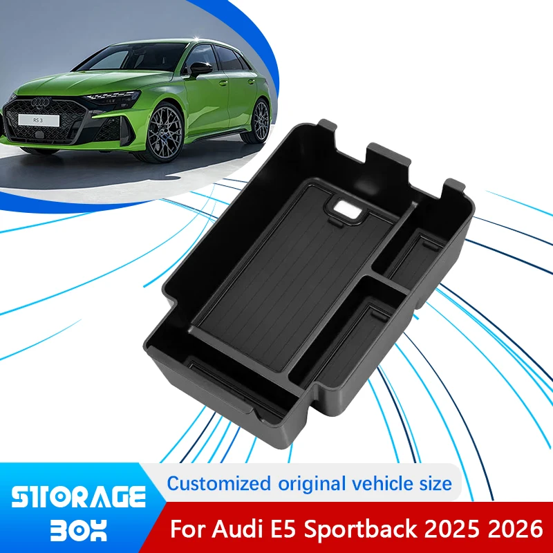 

For Audi E5 Sportback 2025 2026 Armrest Box Car Supplies Center Console Car Interior Modification Storage Auto Tools Accessories