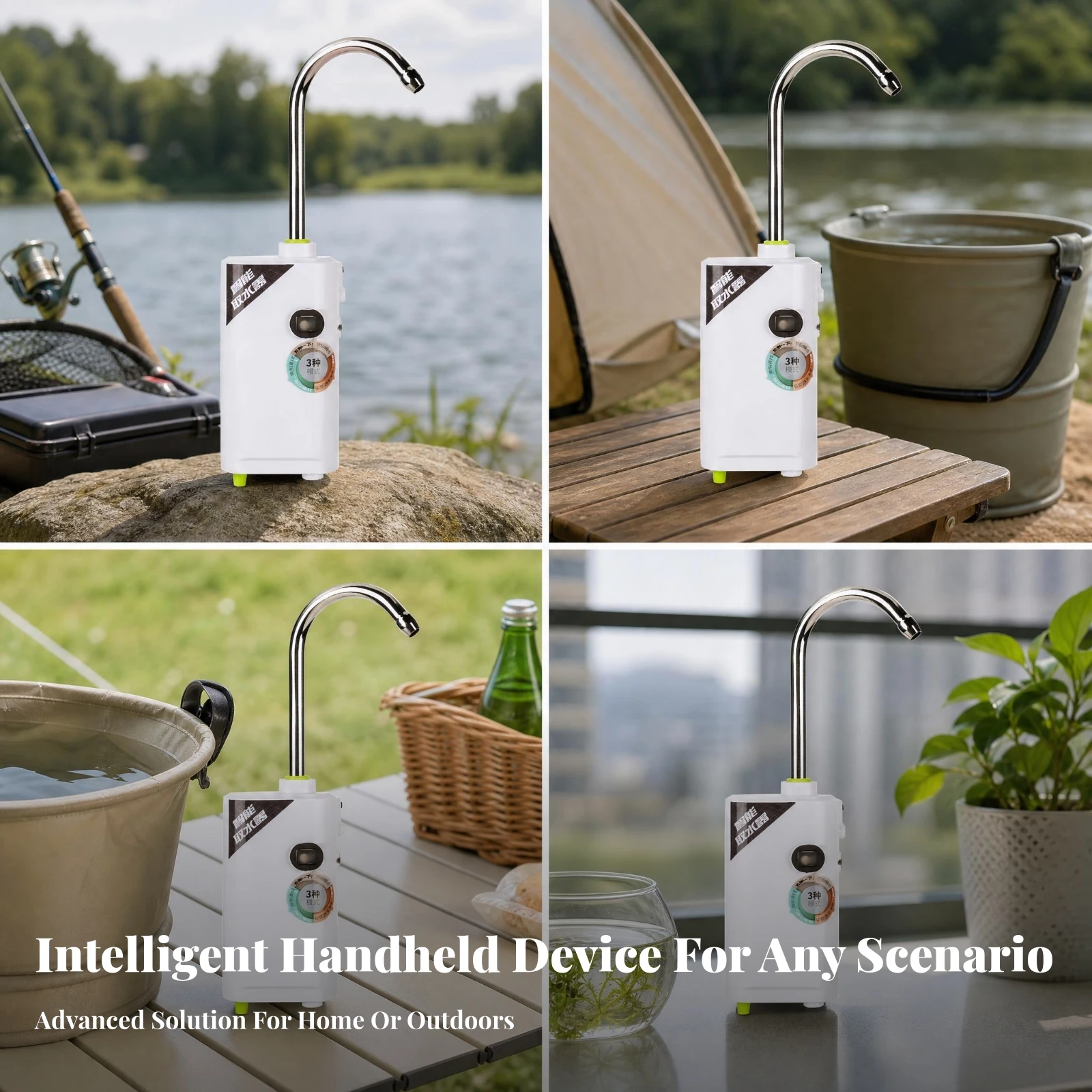 Fishing Liquid Pump Compact Portable Liquid Pump Outdoor Equipment Curved Metal Tube Control Button