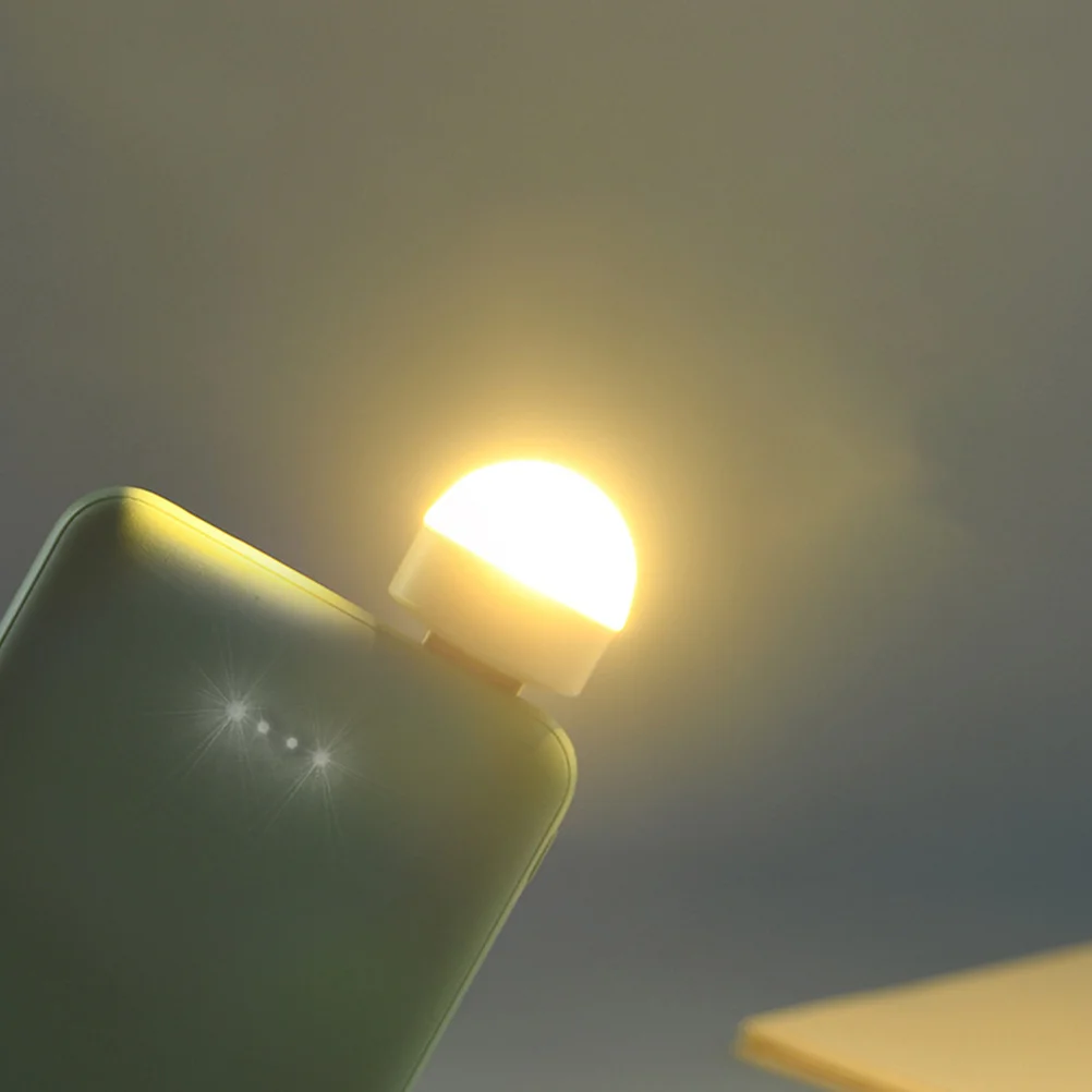 

10 Pcs LED Night Light USB Plug in Lamp Portable Small Bedroom Toilet ABS PP Material Safe Durable USB Lights Computer