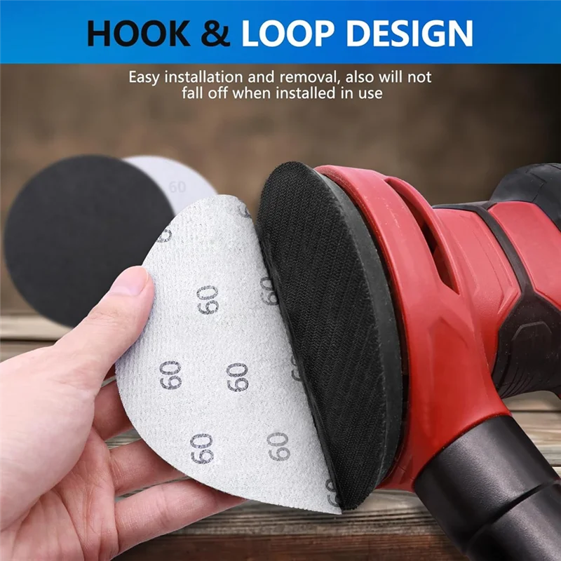 996A + 3 polegadas 75mm disco lixa de água reunida volta lixa seca molhada e seca (60 -400)-ABGL