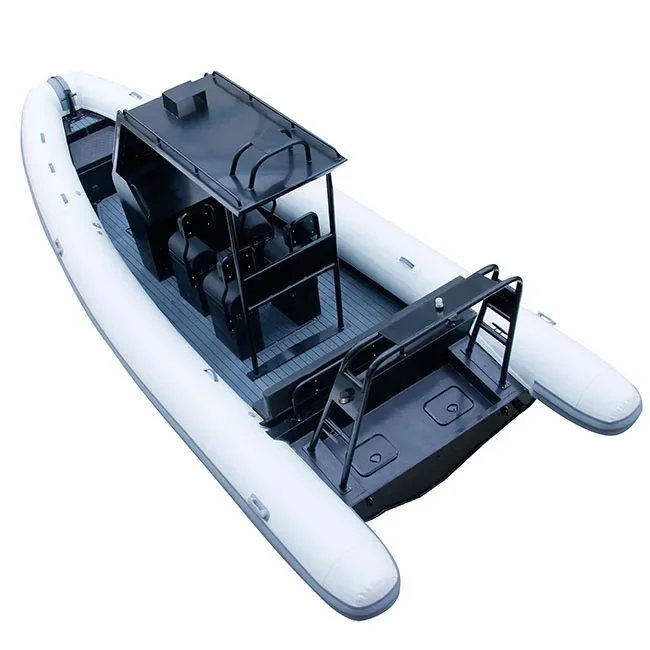Best Selling Deluxe Ocean Large Aluminum RIB 760 PVC/Hypalon/Orca Inflatable Boat for Sale