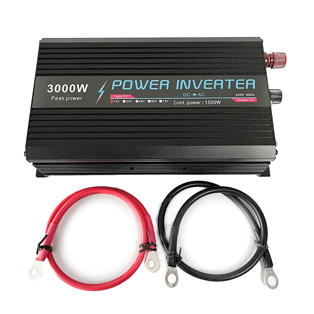 

Best Power Inverter Input Voltage DC12V Modified Sine Wave 3000W Voltage Converter DC 12V to 220V AC