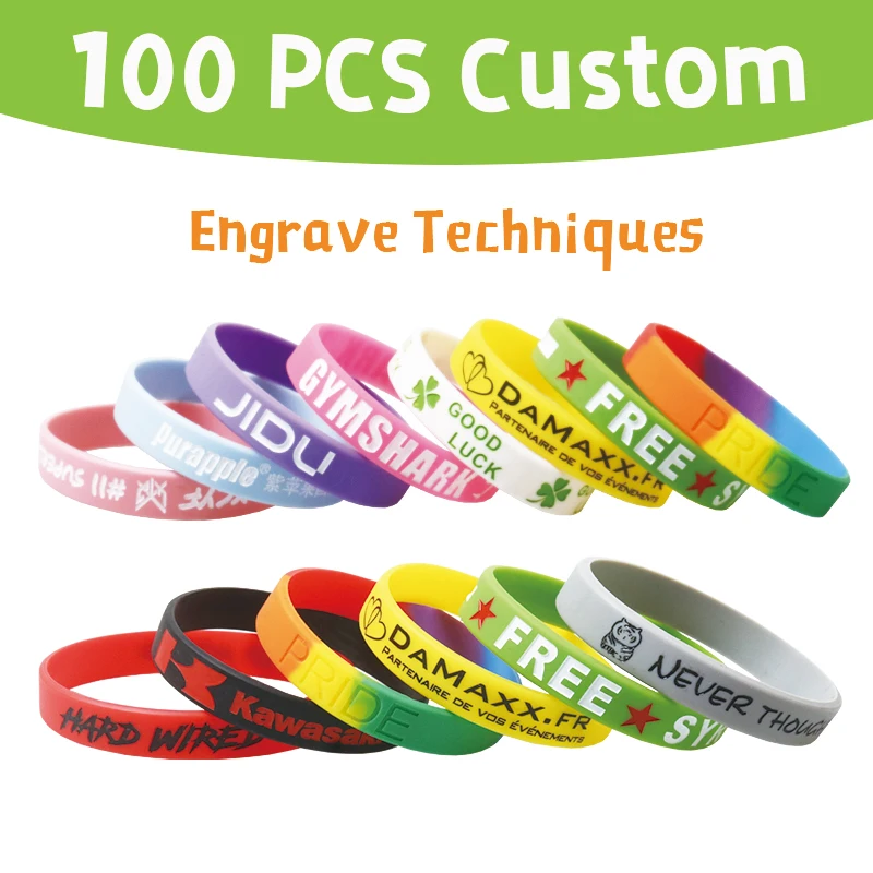 100pcs/50pcs Custom Wristband ID SOS Number Customizable Bracelets Printed Engraved Game Sport Personalized Party souvenir Bands