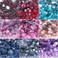 SS6-30 Glass Mocha Pink Glitter Strass Non Hotfix Flatback Rhinestones DIY Nail Art Decorations Crystals Diamond Gems for Dress