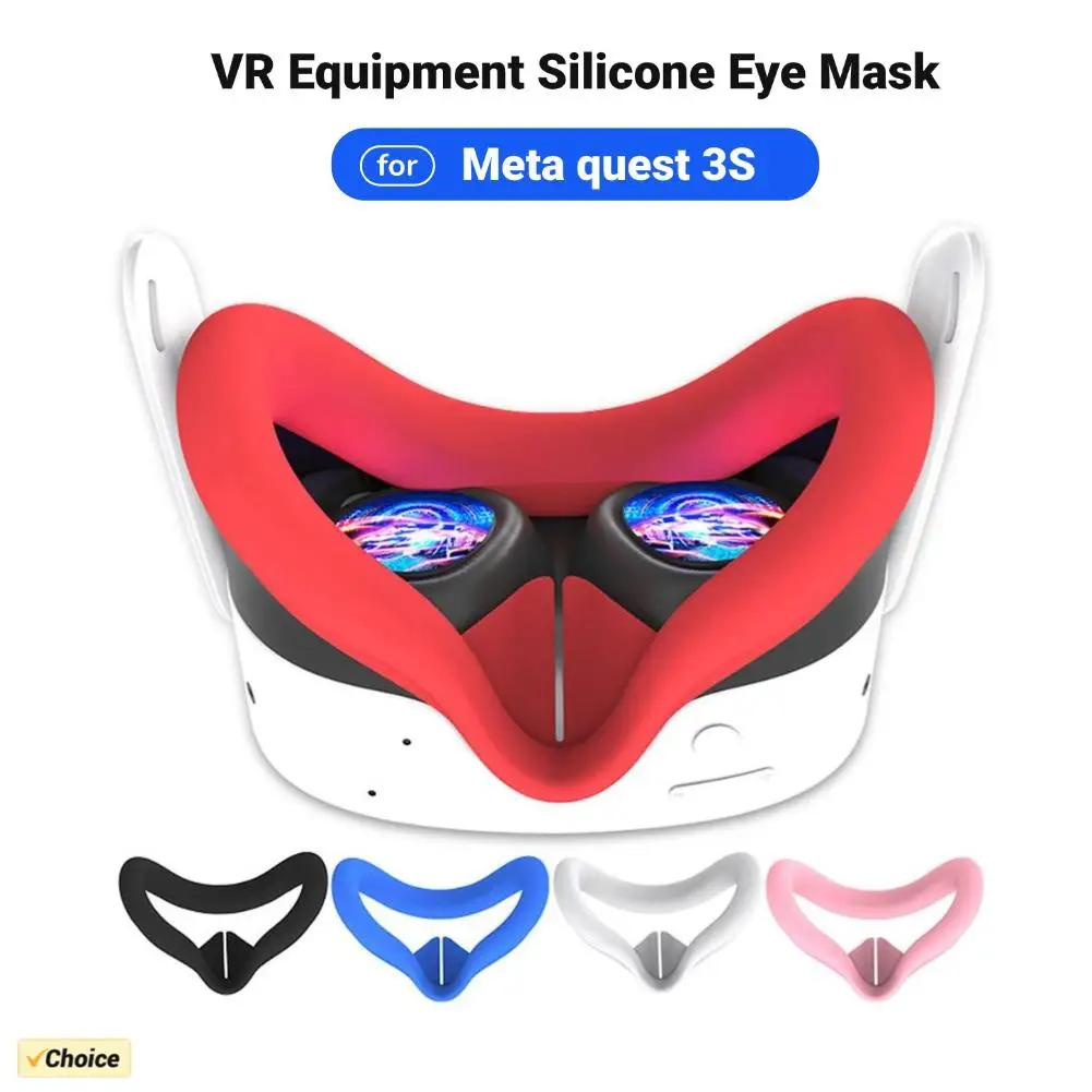 Silicone Face Cover For Meta Quest 3s Glasses Replacement Sweat-proof Eye Mask VR Face Interface Protective Cover VR Accessories