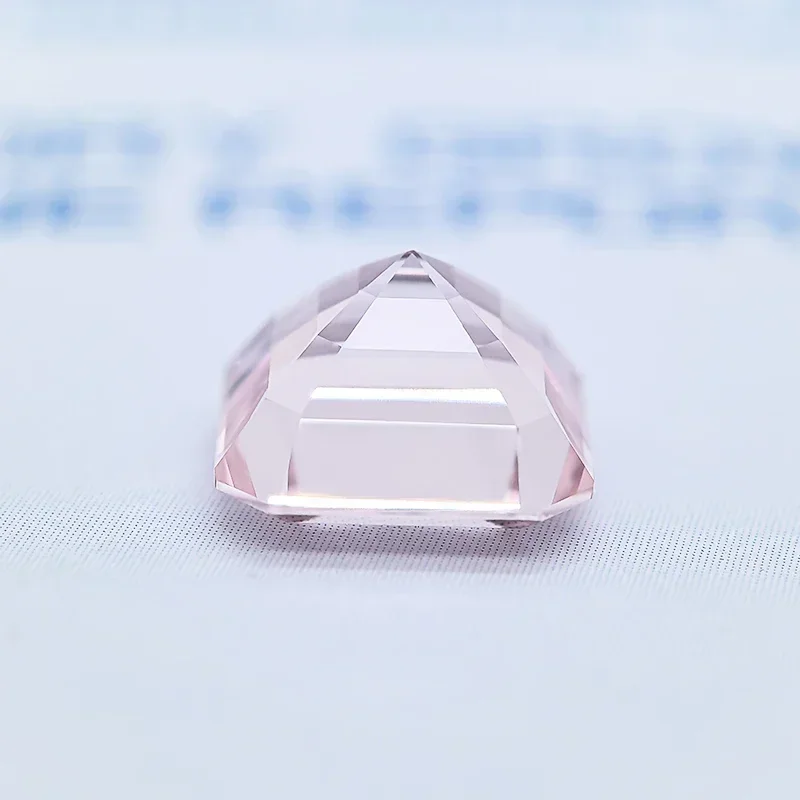 Lab Grown Sapphire VVS1 Asscher Cut Morgan Pink Charms Gemstone DIY Advanced Jewelry Making Materials Selectable AGLCertificate