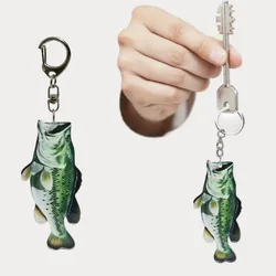 Fun Fishing Lover Keychain for Man Accessories Bag Fish Pendant Fisherman Ocean Key Chain Ring Keyring Jewelry Fans Fisher Gifts