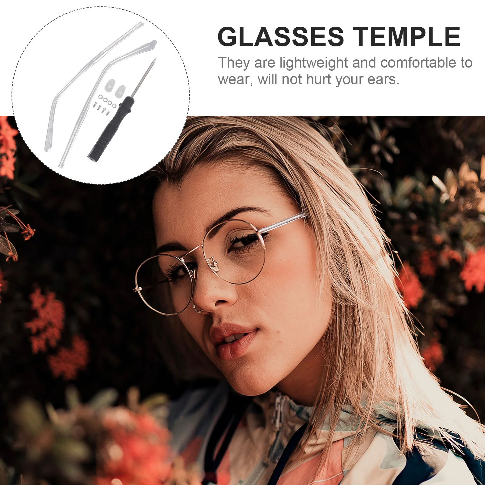 

Hypoallergenic Metal Glasses Legs Replacement Parts Crystal Black Color Nonslip Lightweight Eyewear Accessories Repair Temples