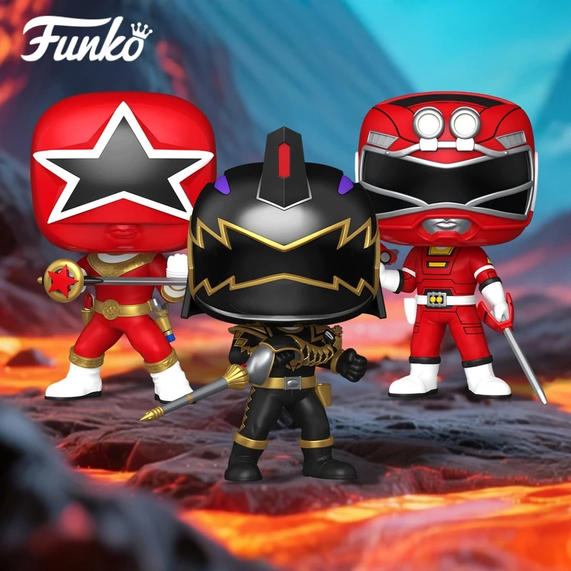 Фигурка Power Rangers Red Zeo Red Turbo Black Dino Thunder Ranger FUNKO POP Виниловая фигурка ограниченного выпуска Фигурка Модель игрушки в подарок