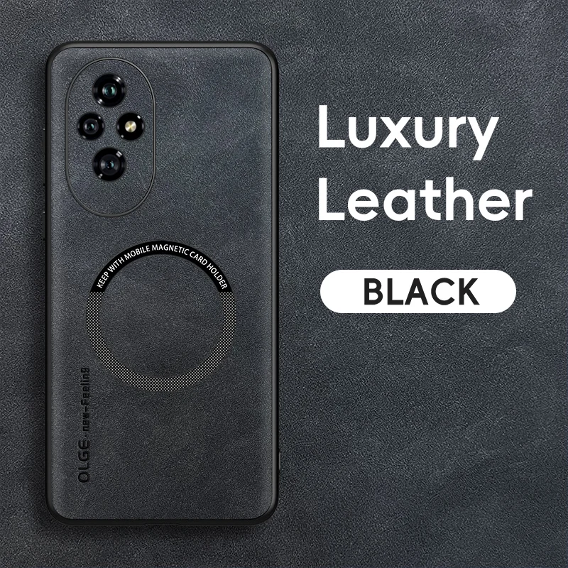 Magnetic Retro Leather Soft Case For Honor 200 Pro Honor200 Pro 5G Wireless Charging Phone Case Cover