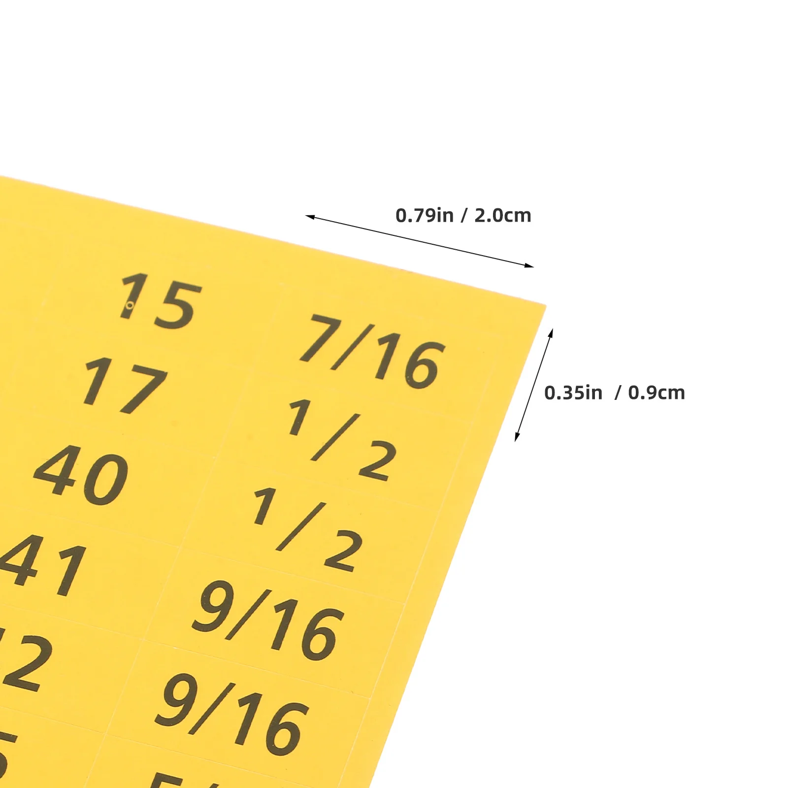 ป้ายวัดขนาดประแจสำหรับช่างซ่อม จัดระเบียบเครื่องมือในโรงรถ แผ่นสติกเกอร์ตกแต่งและใช้งานได้จริง