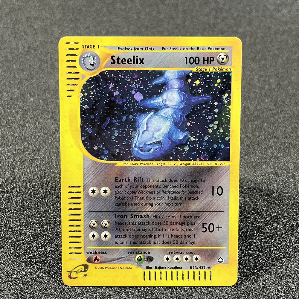 Pokemon PROXY Flash Cards E-Card aquapoli (AQ) Steelix Umbreon Togetic Entei tyraniar Kingdra Foil Cards Game Collection PTCG