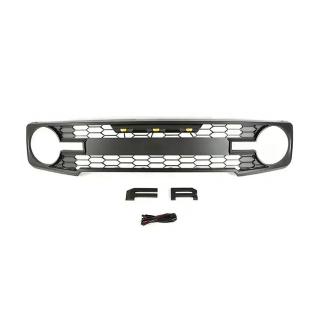 Car Grille Front Bumper Grill With Led Lights For Ford Bronco Auto parts Car Accessories