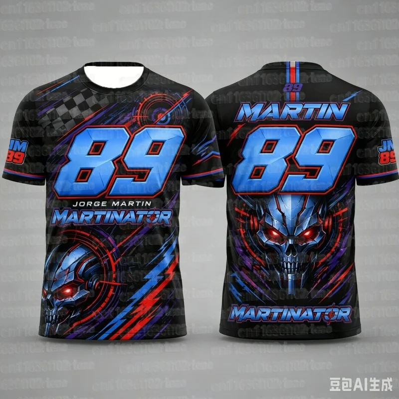 89 Jorge Martin Grafik-T-Shirt Martinator 3D-Druck Atmungsaktiv Schnelltrocknend Familien-Partnerlook Freizeit-T-Shirt Familien-Partnerlook Oberteile – Detail 3