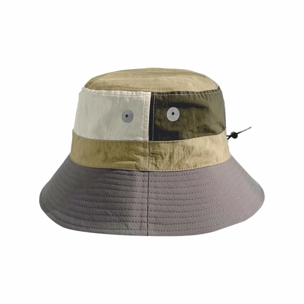 

New Breathable Quick-Dry Bucket Hat Light Thin Patchwork Fisherman Hat Folding Anti-UV Sun Protection Cap Outdoor