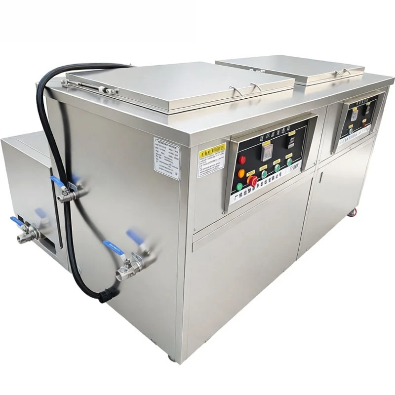 Double tank ultrasonic cleaning machine industrial cleaning filter drying machine hardware degreasing rust cleaner