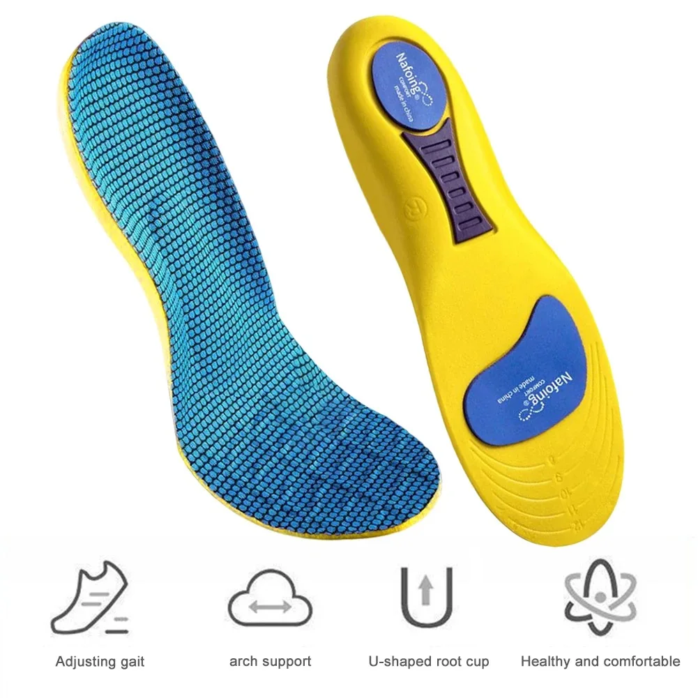 Sport Insoles for Shoes Sole Shock Absorption Deodorant Breathable Cushion Running Insoles for Feet Man Women Orthopedic Insoles