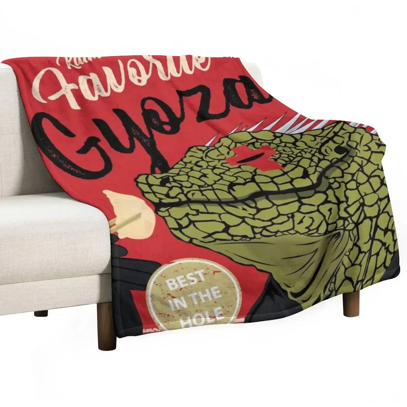 Dorohedoro anime Kaiman eating Gyoza Throw Blanket anime Camping wednesday Blankets Sofas Of Decoration Blankets