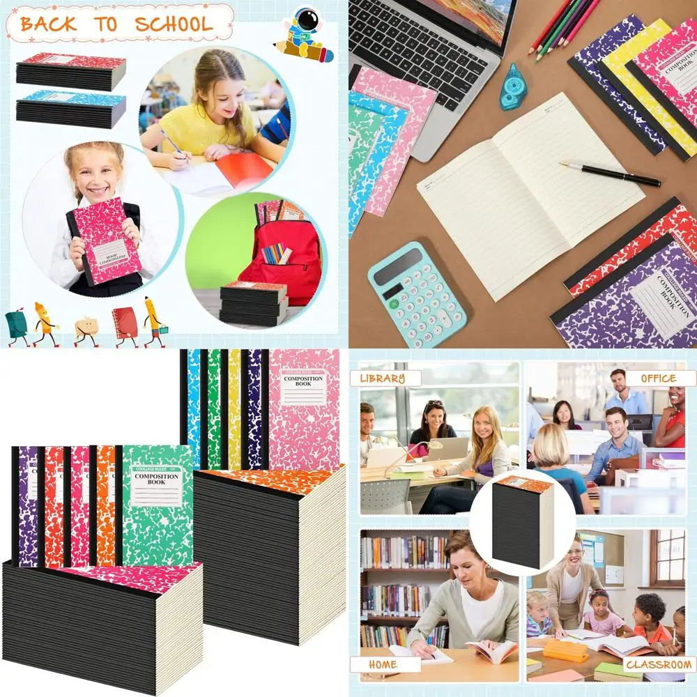 

Блокноты A5 с мраморной обложкой, 60 страниц в линейку, 10 вариантов цветов для школы или офиса