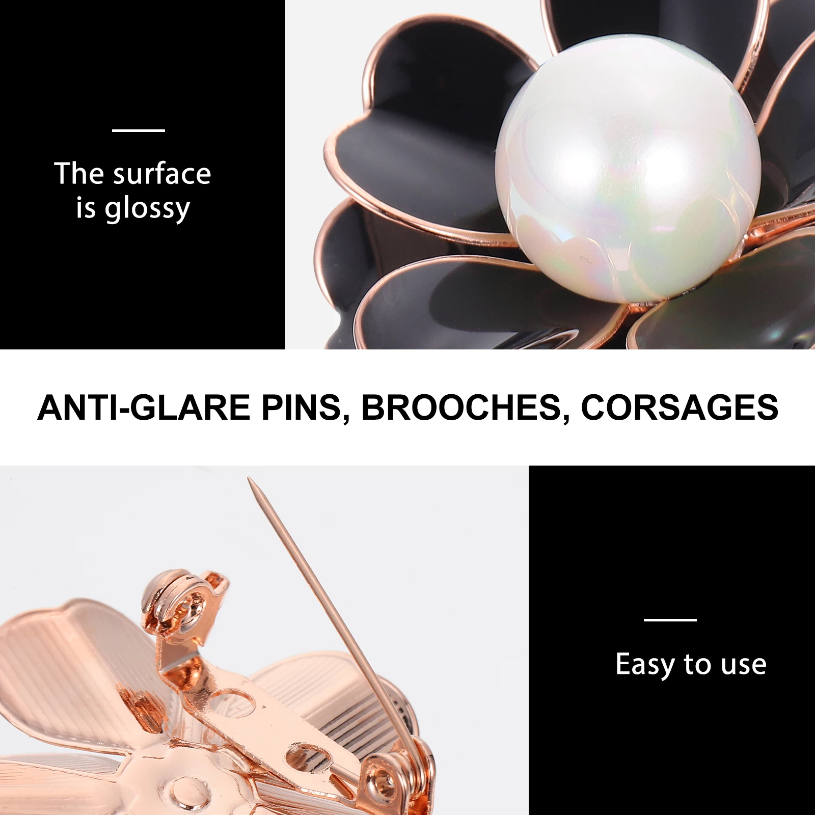 

Anti Exposure Brooch Beautiful Alloy Lapel Durable Large Dress Pin Fashion Flower Corsage Clothing Accessory Collar Button
