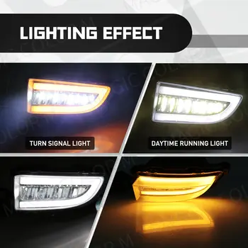 適用於三菱藍瑟 2004 2005 2006 的 LED 日行燈/頭燈,白/黃三色方向燈/前保險桿霧燈,12V 6 最佳銷售 2005款三菱藍瑟 - №1